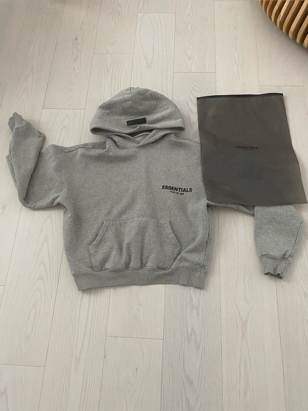 Essentials fear of god oatmeal grey hoodie